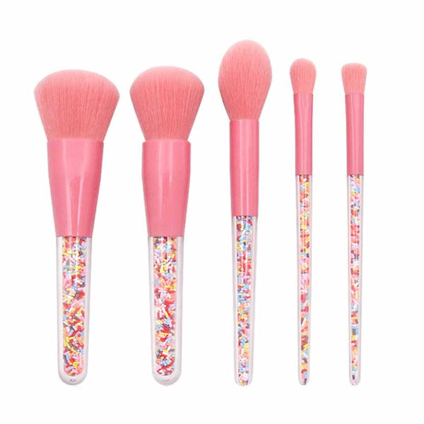 Confetti Poppy Pink Makeup 5 Pcs Makeup Brush Set - Uncommongifts.in